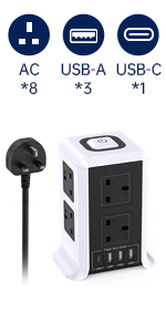 extension lead with usb slots