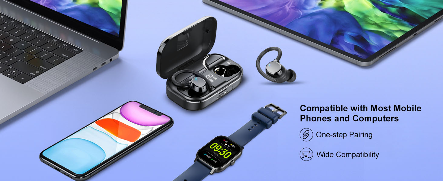 Headphones are compatible with most mobile devices