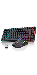Wireless gaming keyboard and mouse