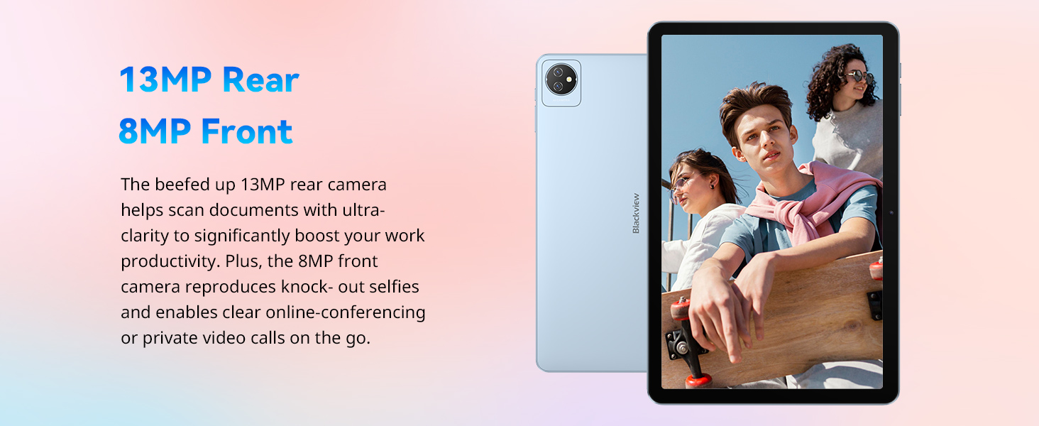 13MP+8MP camera, record beauty anytime and anywhere