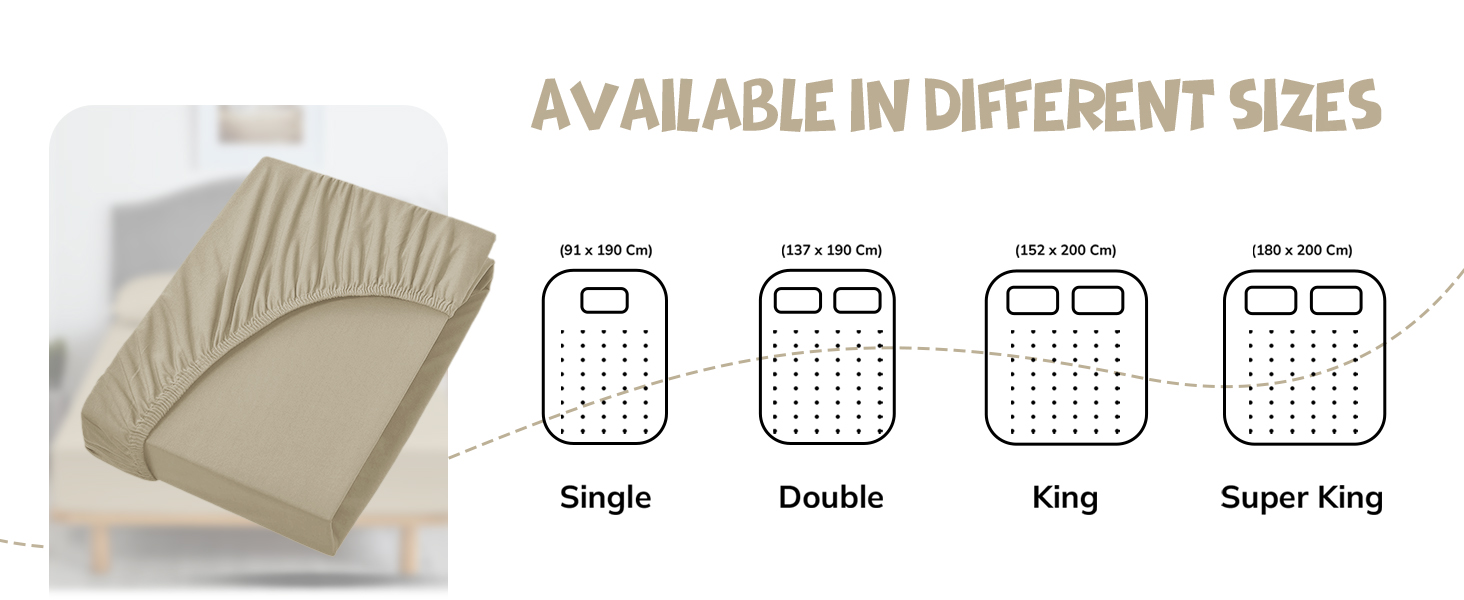 FITTED SHEET 25 CM BEIGE
