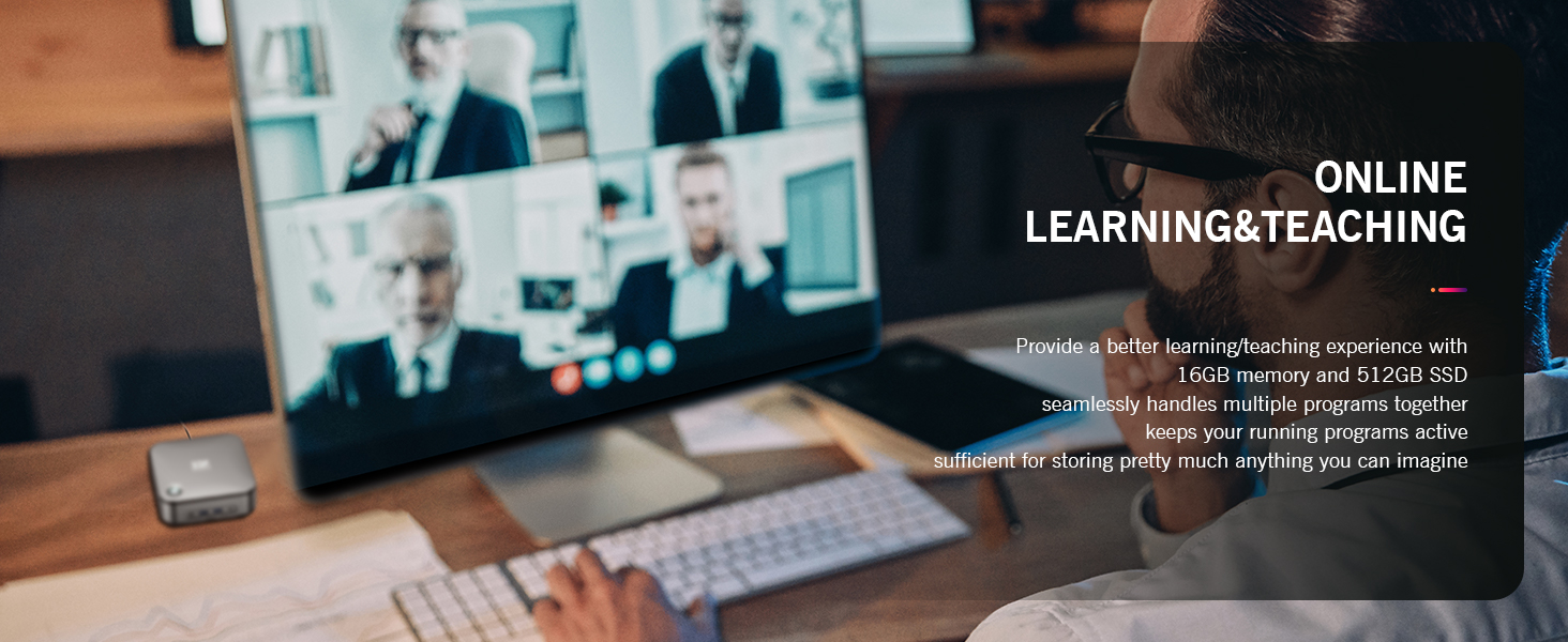 ACEMAGICIAN TK11 Mini PC, Intel Core i7 11390H 16GB DDR4 512GB NVME SSD Mini Computer