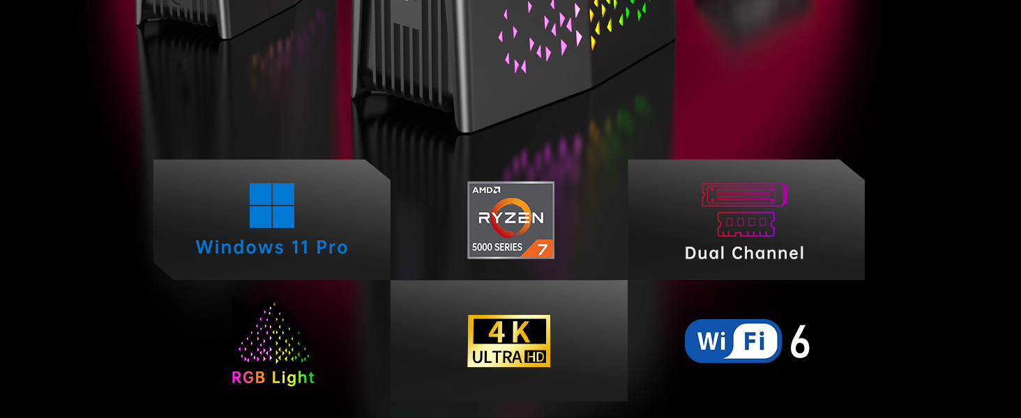 ACEMAGICIAN AMR5 Mini PC, AMD Ryzen 7 5800U Mini Gaming PC