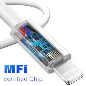 High-quality four-core copper wires enhance charging & data transfer speed of the iPhone charger