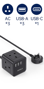 extension lead with usb slots