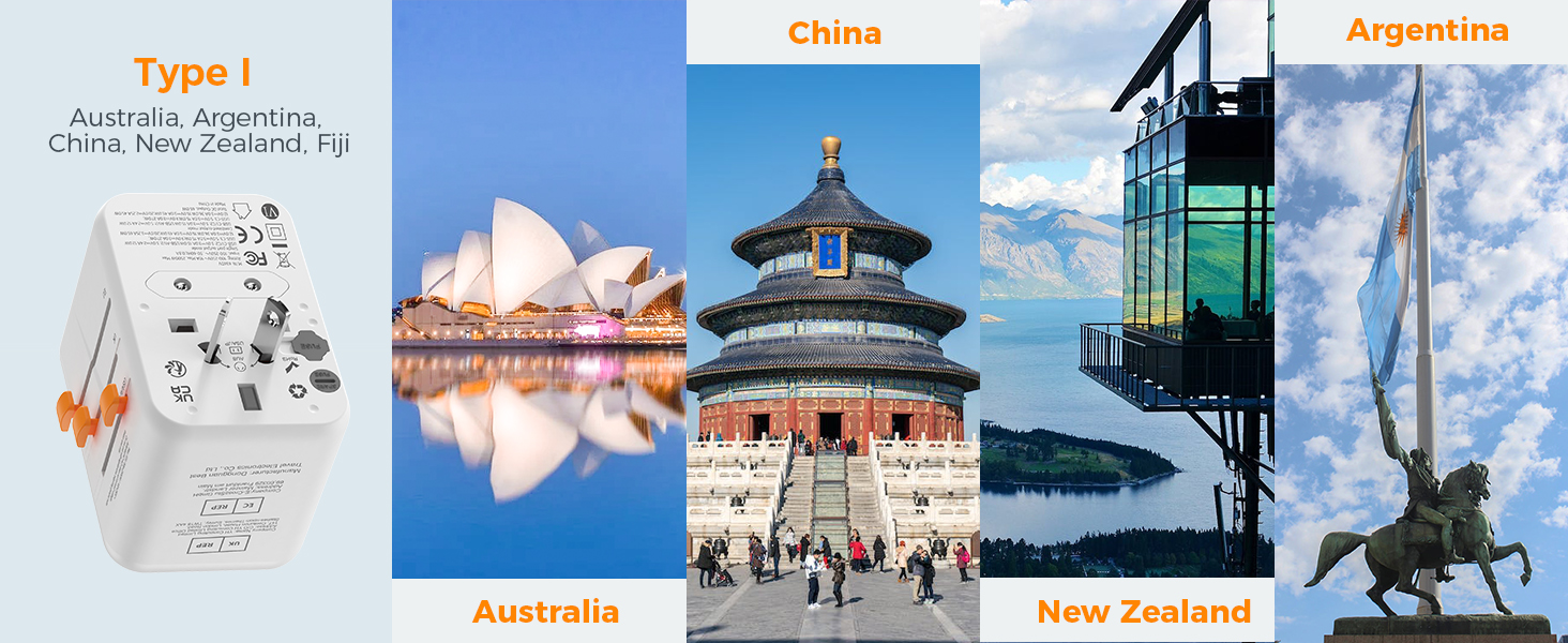 universal travel adapter usb c