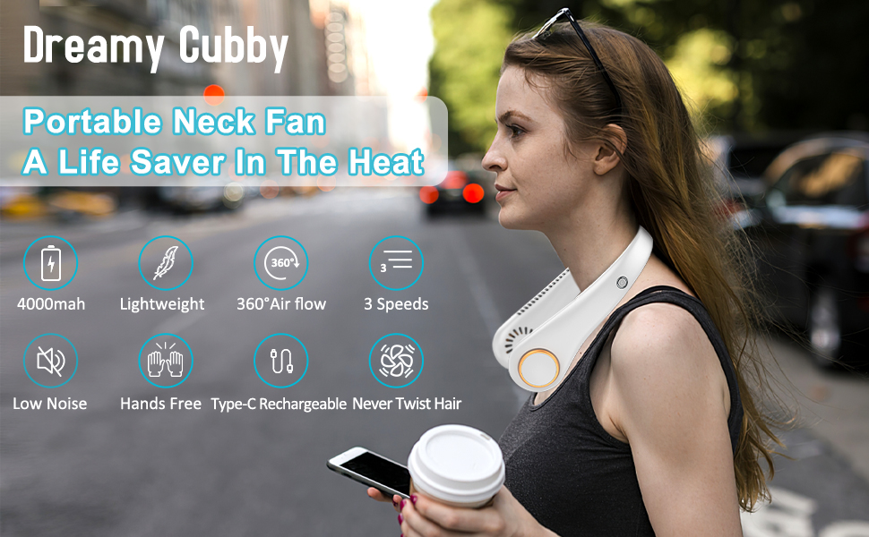 neck fan white