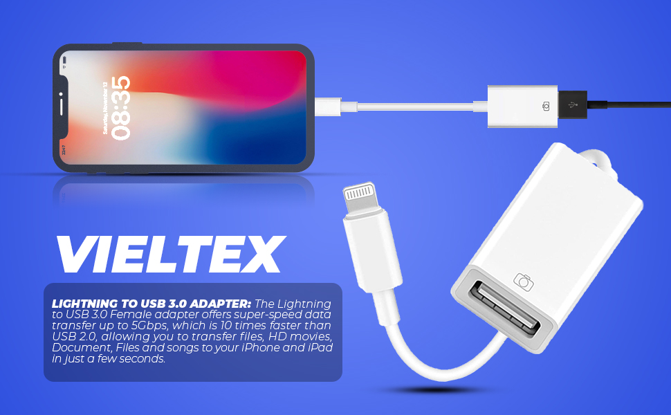 Usb 3.0 Lightning To Usb Adapter For Iphone And Ipad usb to lightning adapter