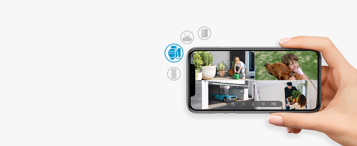 ieGeek 5MP 360° Solar Security Camera Outdoor Battery Wireless CCTV Camera Systems