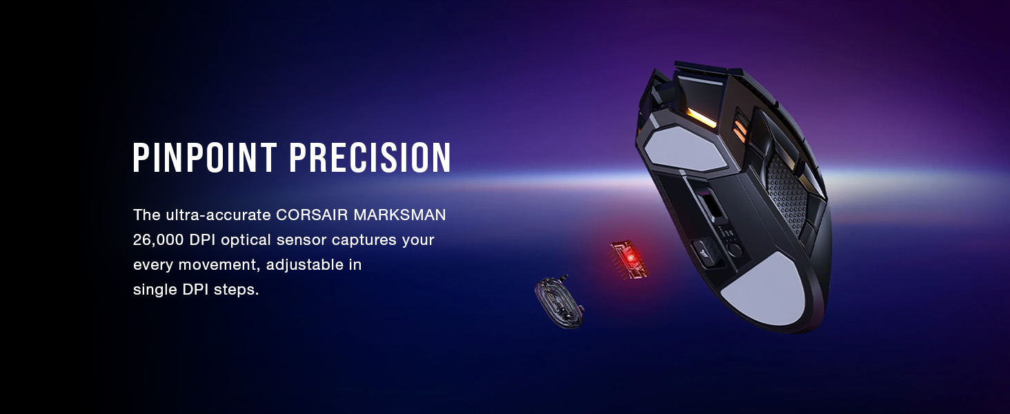 wireless mouse, wireless gaming mouse, bluetooth gaming mouse, CORSAIR MARKSMAN