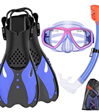 kids snorkel set with flippers