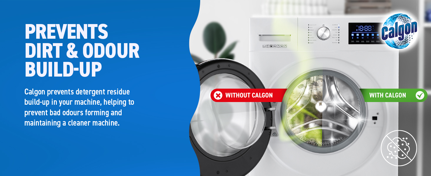 Calgon 4 in 1, washing machine cleaner, limescale remover, washing machine descaler, removes odours