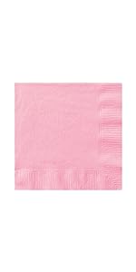Solid Lovely Pink Napkin 13cm