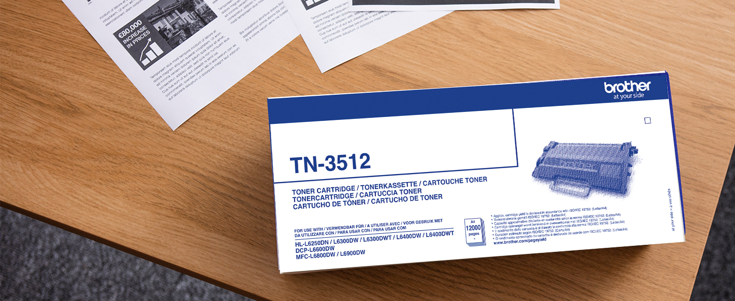 Genuine Brother TN-3512 black toner cartridge - Product overview