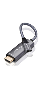 USB-C Female to HDMI Male Cable Adapter