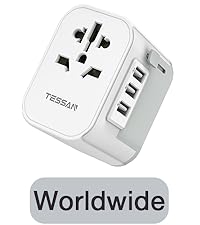 TESSAN Travel Plug Adapter Worldwide International Travel Adapter UK to European Universal Adaptor