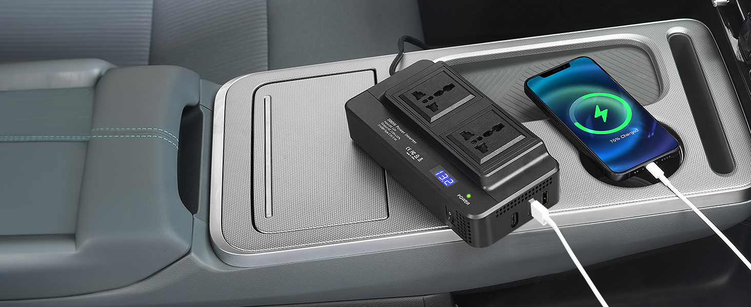 SUPAREE 200W Power Inverter Car Charger Car Inverter 12V to 240V