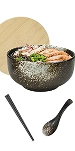 WYNOTT Ceramic Ramen Bowl 1000ml/35oz