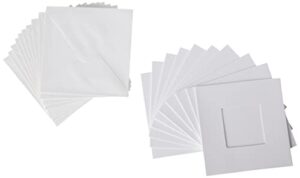 Papermania 300 GSM Square Tri Fold Window Aperture Card Blanks and Envelopes