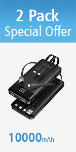 power bank with built in cables