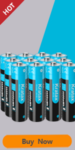Kratax 12 Pack AA Rechargeable Lithium Batteries