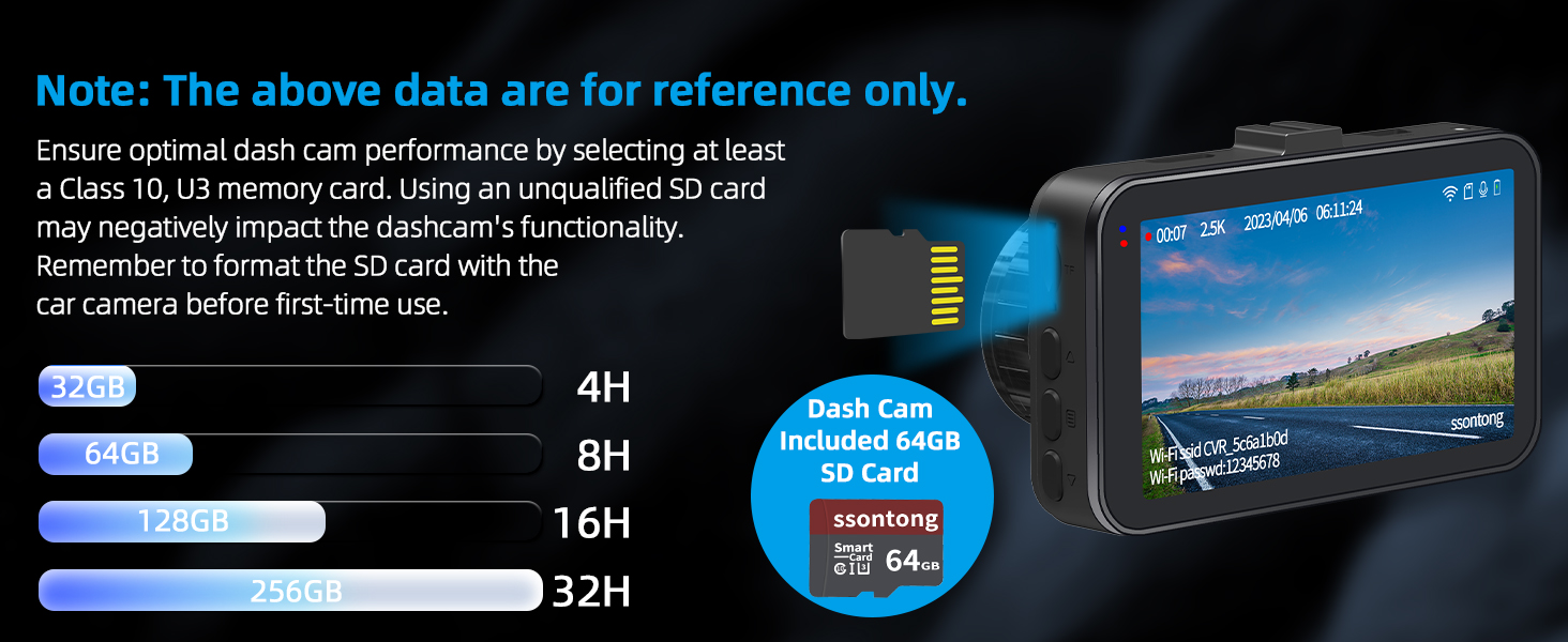 front and rear car dash cam