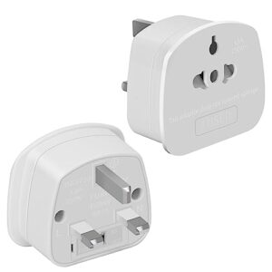 【2 PACK】European to UK Plug Adaptor