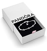 Pandora Moments Women's Sterling Silver Iconic Snake Chain Bracelet for Charms, Size 17, With Gif...