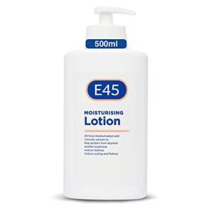 E45 Moisturiser 500 ml - Dermatological Body Moisturiser Lotion - Body Lotion - Daily Moisturiser for Dry Skin & Sensitive Skin – Long-Lasting Hydration Protect from Dryness