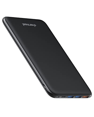 Charmast 26800mAh Power Bank USB C Battery Pack Portable Charger USB C Slim Type C Battery Bank with 3 Input & 4 iSmart Output compatible with Smartphones Tablets and More (Black)