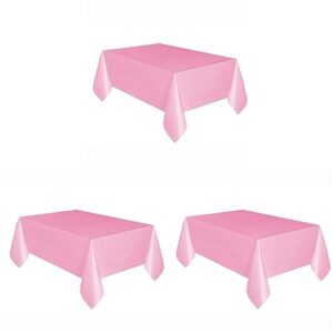 Unique Party 50392 - Baby Pink Plastic Tablecloth