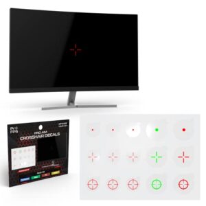 ProFPS Fastscope Crosshair Decals: Pack of 15 Monitor Aim Stickers - Quick Scope & Aimbot for Gaming - Suitable for PS5 Accessories