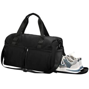 Womens Mens Gym Bag with Shoes Compartment - Versatile Duffle Travel Bag for Overnight & Weekend