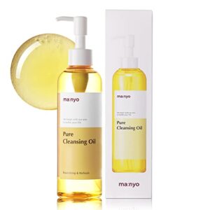 [ma:nyo] Pure Cleansing Oil (6.7 fl oz / 200ml) - Blackhead melting and gentle Daily Makeup removal for Sensitive skin with Argan Kenel Oil (Vitamin E)