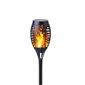 Geemoo 1 Pack Solar Flickering Dancing Flame Lights Waterproof Solar Torch Lights for Outdoor Garden Patio Pathway Yard Driveway Decorative