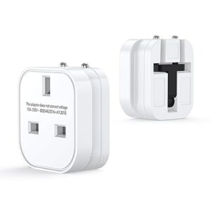 【2 PACK】 UK to European Plug Adapter