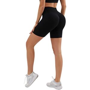 YADIFEN Gym Shorts for Women Butt Scrunch Booty Shorts Seamless Cycling Shorts Ladies Yoga Shorts Sexy Hip Lifting Tummy Control Pole Dance Shorts for Sport Joggers Workou