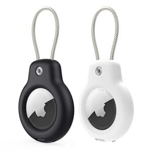 SPGUARD Compatible with Apple AirTag Secure Holder With Wire Cable