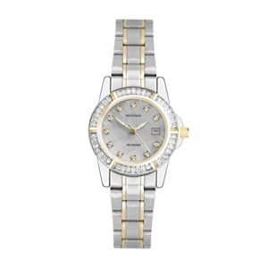 Sekonda Ladies 28mm Stone Set Dress Watch 50m Water Resistant Date Window