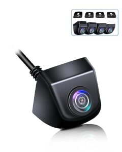 【AHD 1080P】Reverse Camera with 4 Different Angle Gasket Reversing Camera 140° Wide Angle Front Rear View Camera IP69 Waterproof Rear Camera for Car/Truck/SUV/Van with Parking Assist Universal 12V-24V