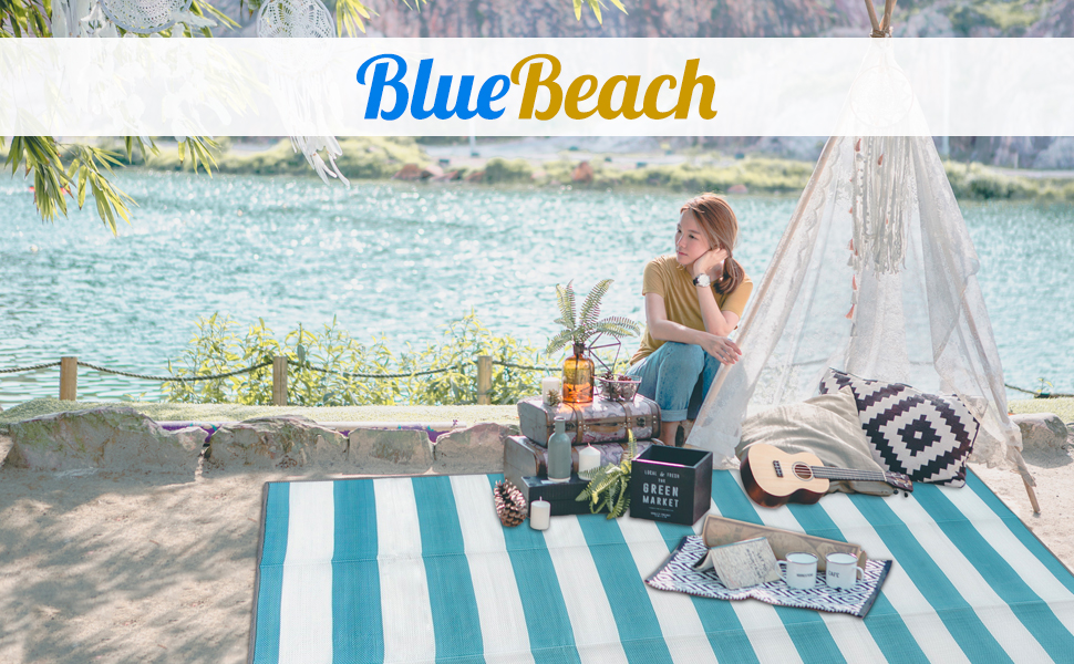 Blue Beach Rug