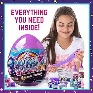 Galaxy Slime Egg slime for girls diy slime glow in the dark slime