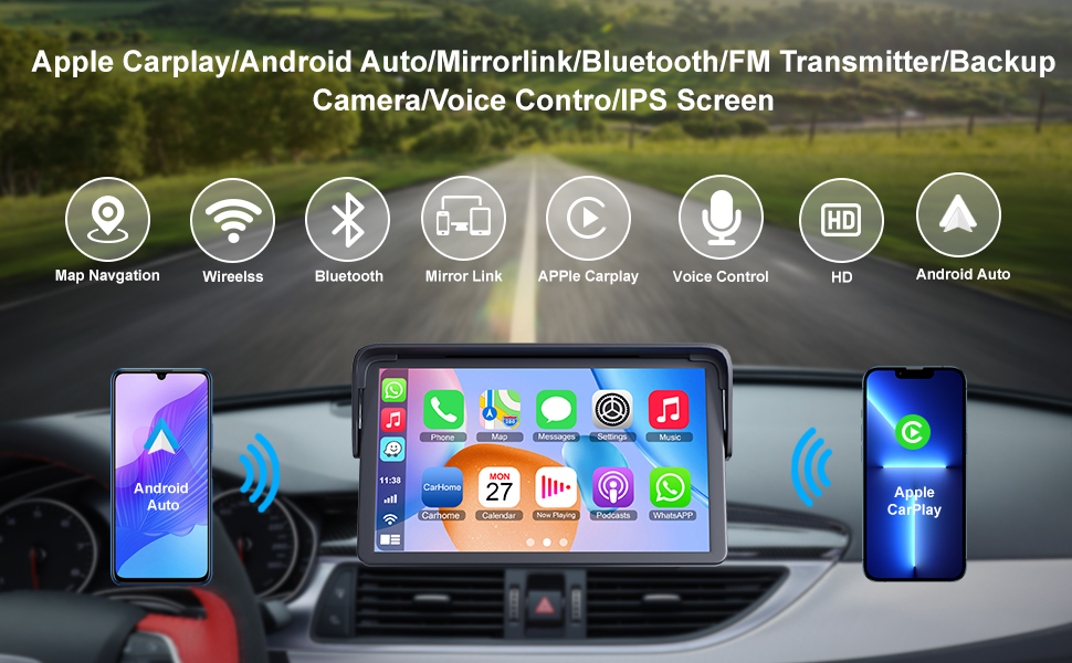 Portable carplay screen