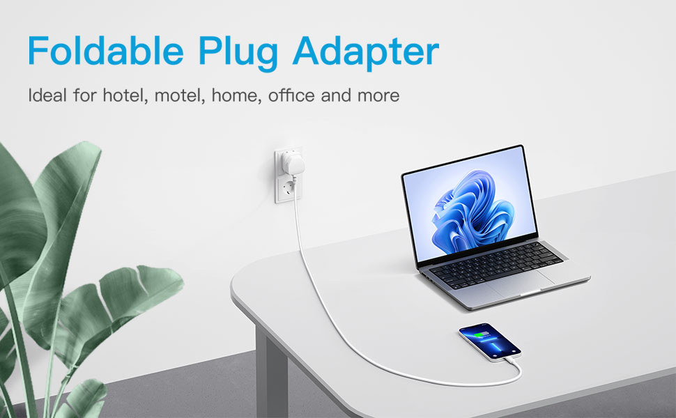 FOLDABLE PLUF ADAPTER