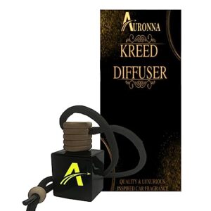 Auronna Car Air Freshener Kreed Hanging Car Diffuser For Men & Women - Long Lasting Car Perfume - Wooden Cap & Cube Bottle With 8ml Filling (Kreed)