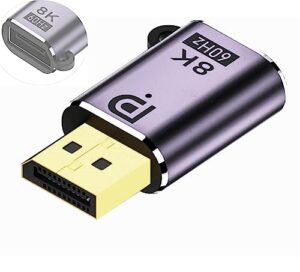 SHANFEILU DP to DP Adapter DisplayPort 1.4 Adapter 8K@60Hz DP Male to DP Female Extend Connector with Hole and LED Indicator for Projector Laptop HDTV Monito