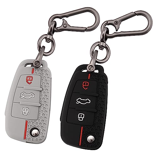 ERMWALR Car Key Full Cover for Audi with Keychain