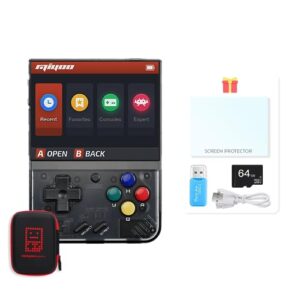 BITTBOY Miyoo Mini Plus+ Handheld Gaming Console with Larger 3.5” IPS Screen for the Best Classic Console Gaming with WiFi and ARM Cortex-A7 CPU [Miyoo-Tr-Black]