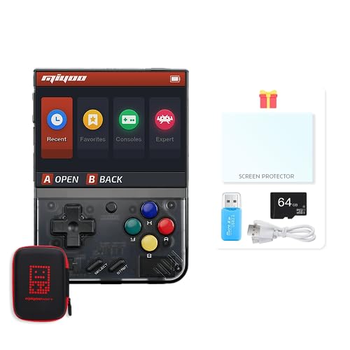 BITTBOY Miyoo Mini Plus+ Handheld Gaming Console with Larger 3.5” IPS Screen for the Best Classic Console Gaming with WiFi and ARM Cortex-A7 CPU [Miyoo-Tr-Black]