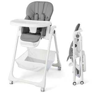 COSTWAY Folding Baby High Chair